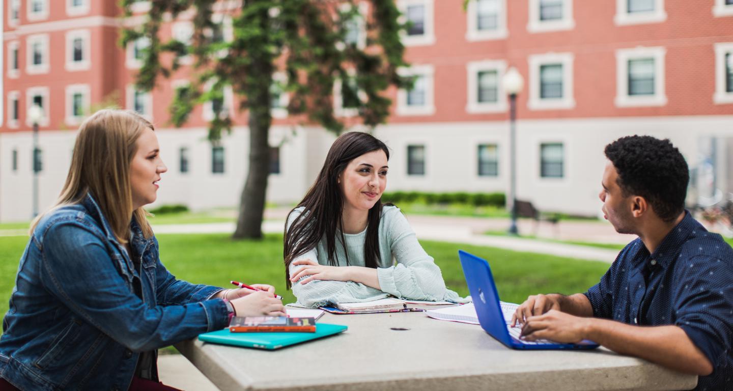 students studying