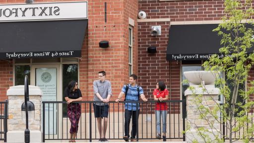 students in downtown naperville